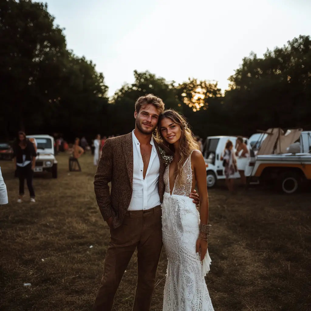 Was bedeutet eine Boho-Hochzeit für Männer?