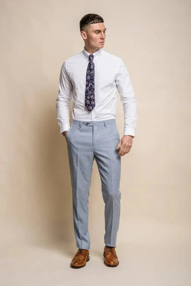2-teiliges Set – Slim Fit Hellblauer Anzug – Cavani 2-teiliges Miami Sky Set