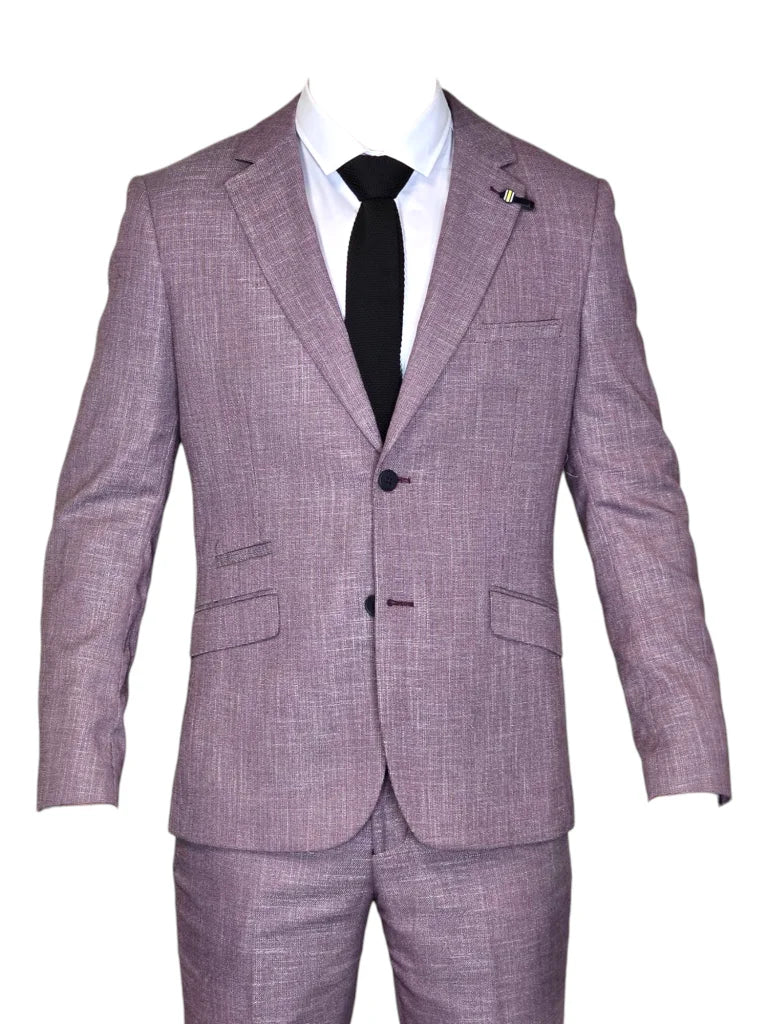 2-teiliges Set – Slim Fit Herrenanzug – Cavani 2-teiliges Lilac Set