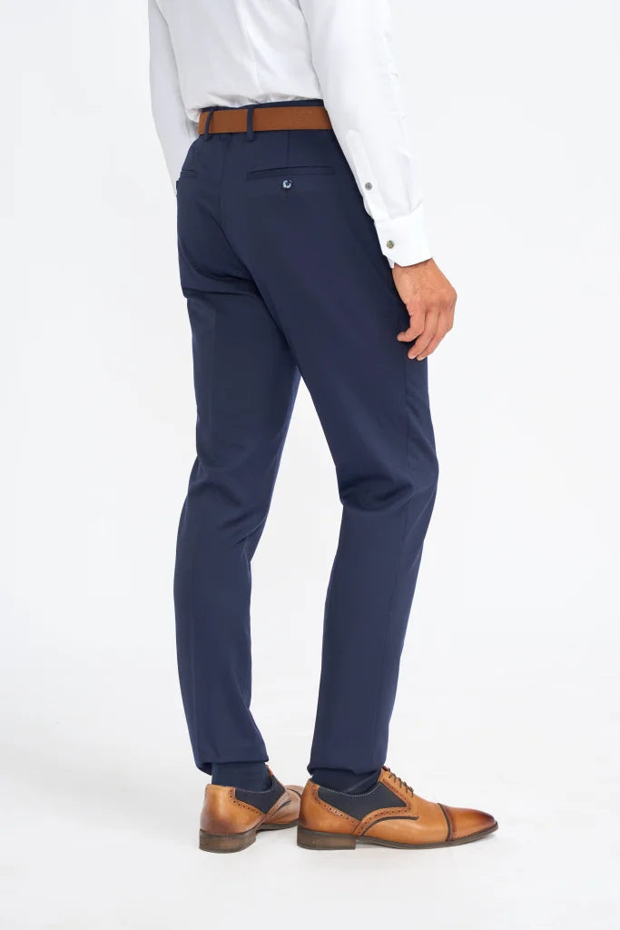 Cavani James – Hose Navy Super 130s Wolle - Pantalon