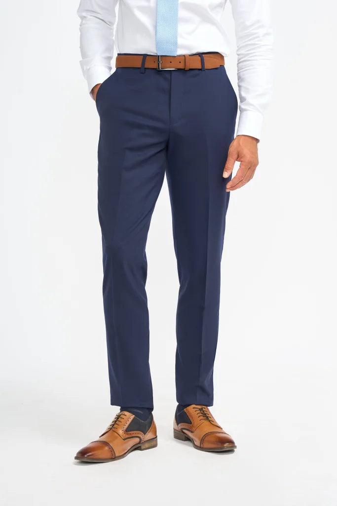 Cavani James – Hose Navy Super 130s Wolle - Pantalon