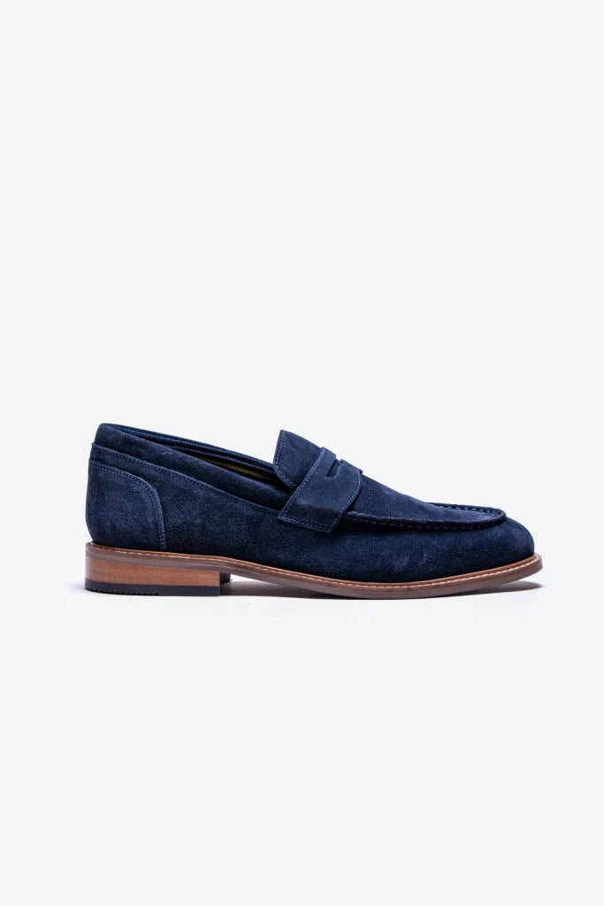 Cavani Jordan Suède Loafer - Navy - schoenen