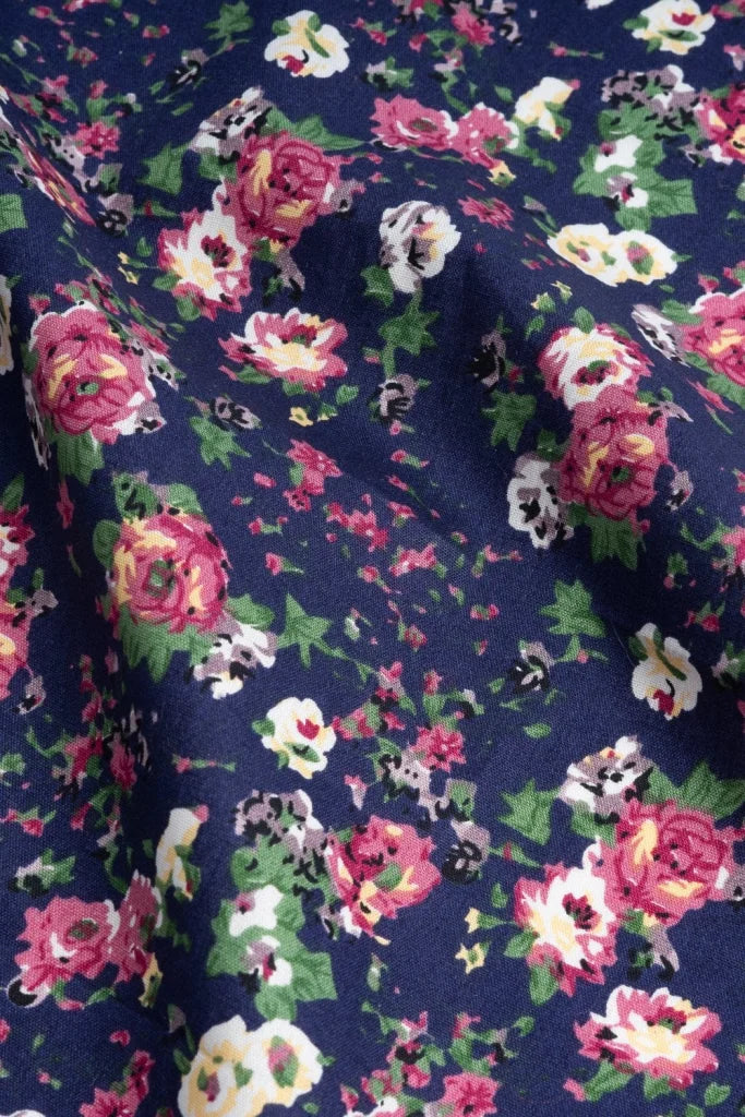 Cavani - Navyblau Blumen Krawatte - gentleman set