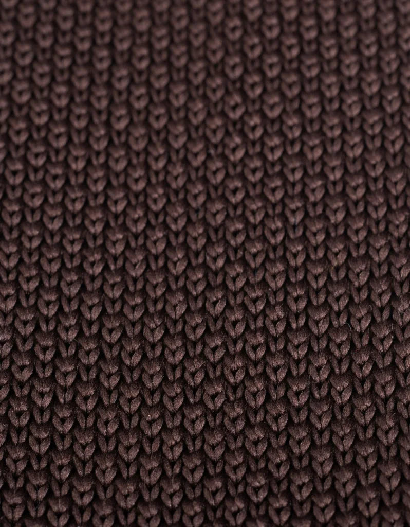 Gestrickte Krawatte Garrison Limited dunkelbraun - stropdas