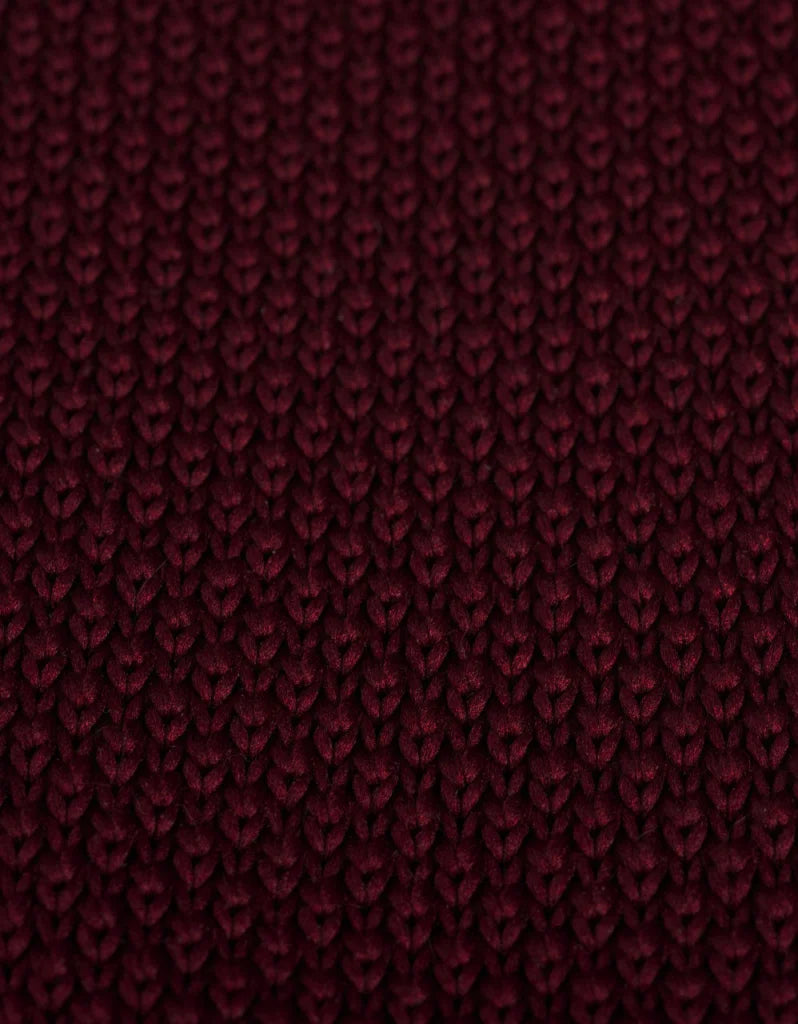 Gestrickte Krawatte Garrison Limited weinrot - stropdas