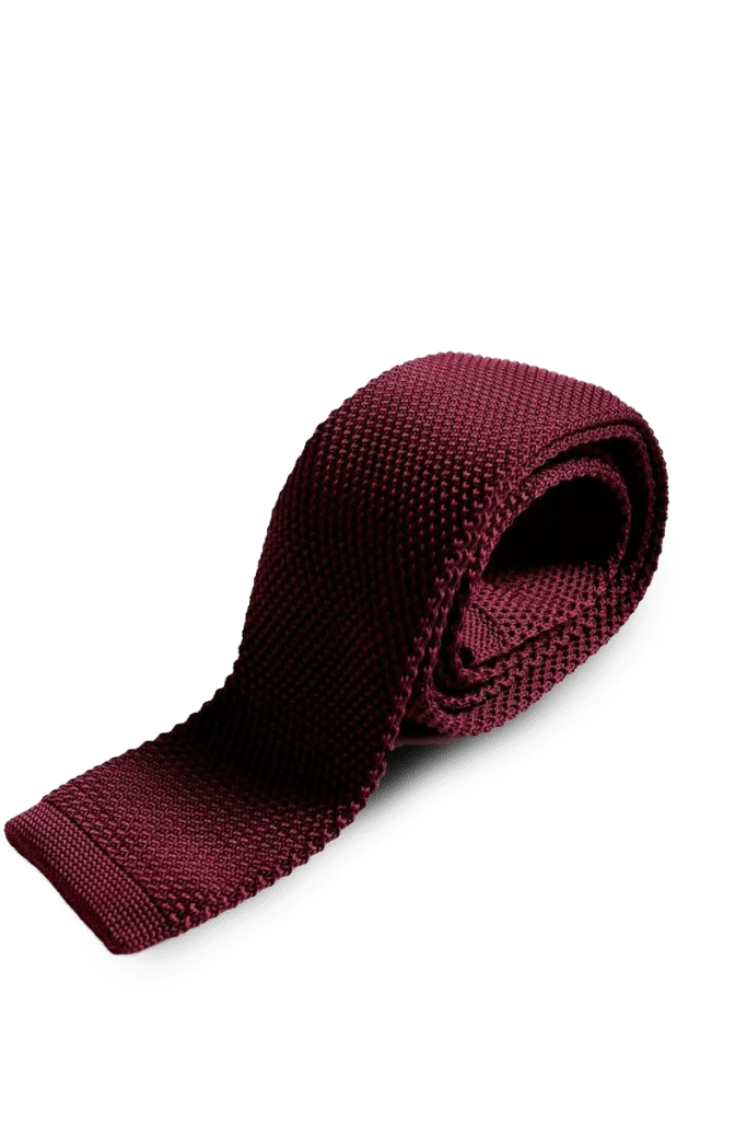 Krawatte Marc Darcy Weinrot Strick - stropdas