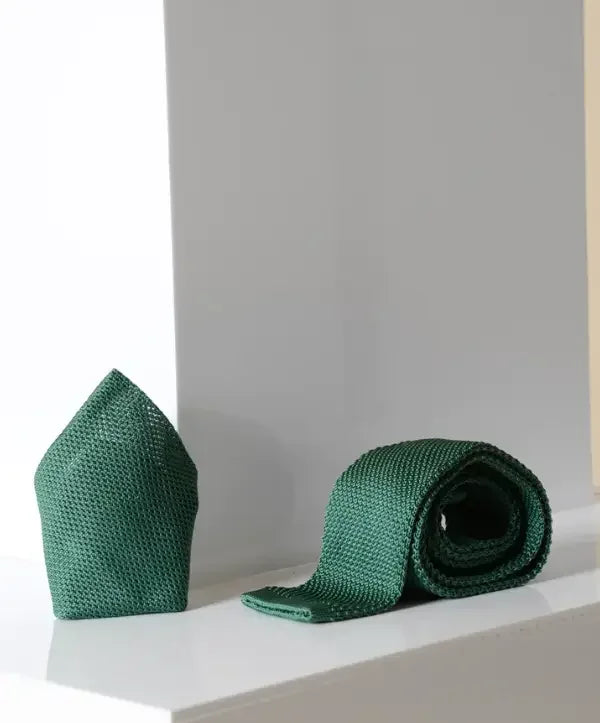 Krawatte Olive green Gestrickt | Marc Darcy - stropdas