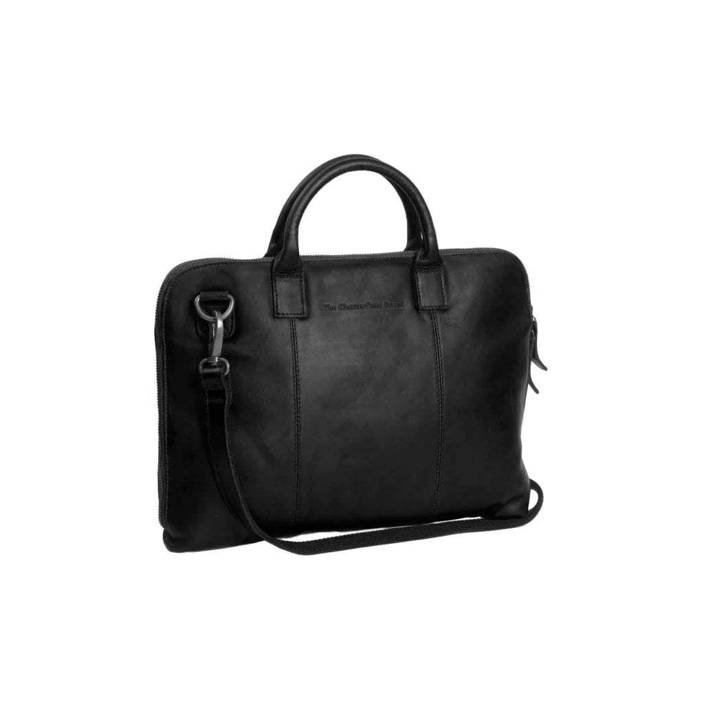 Leder Laptoptasche - The Chesterfield Brand Harvey Schwarz