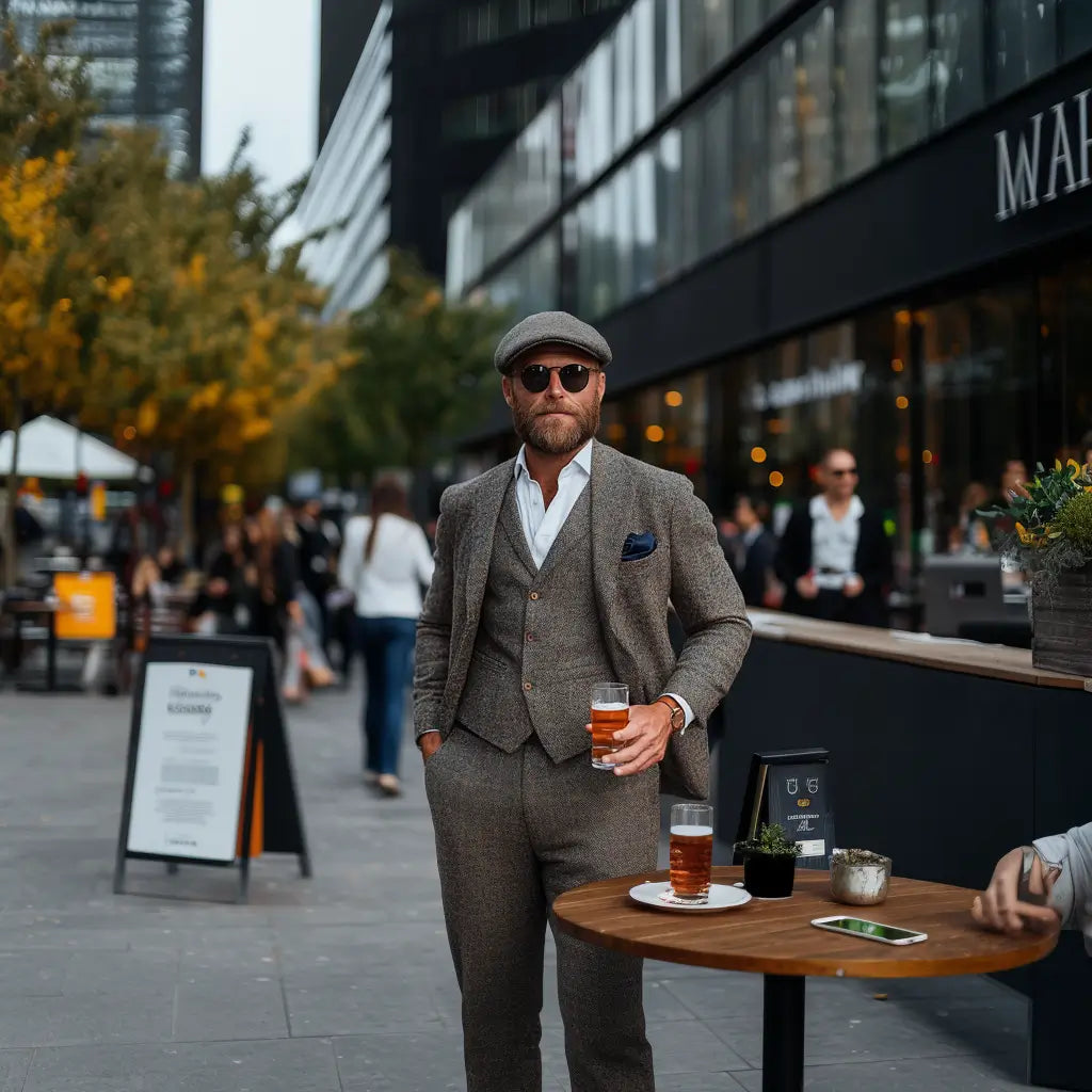Kann man einen Tweed-Anzug zu einer Hochzeit tragen?