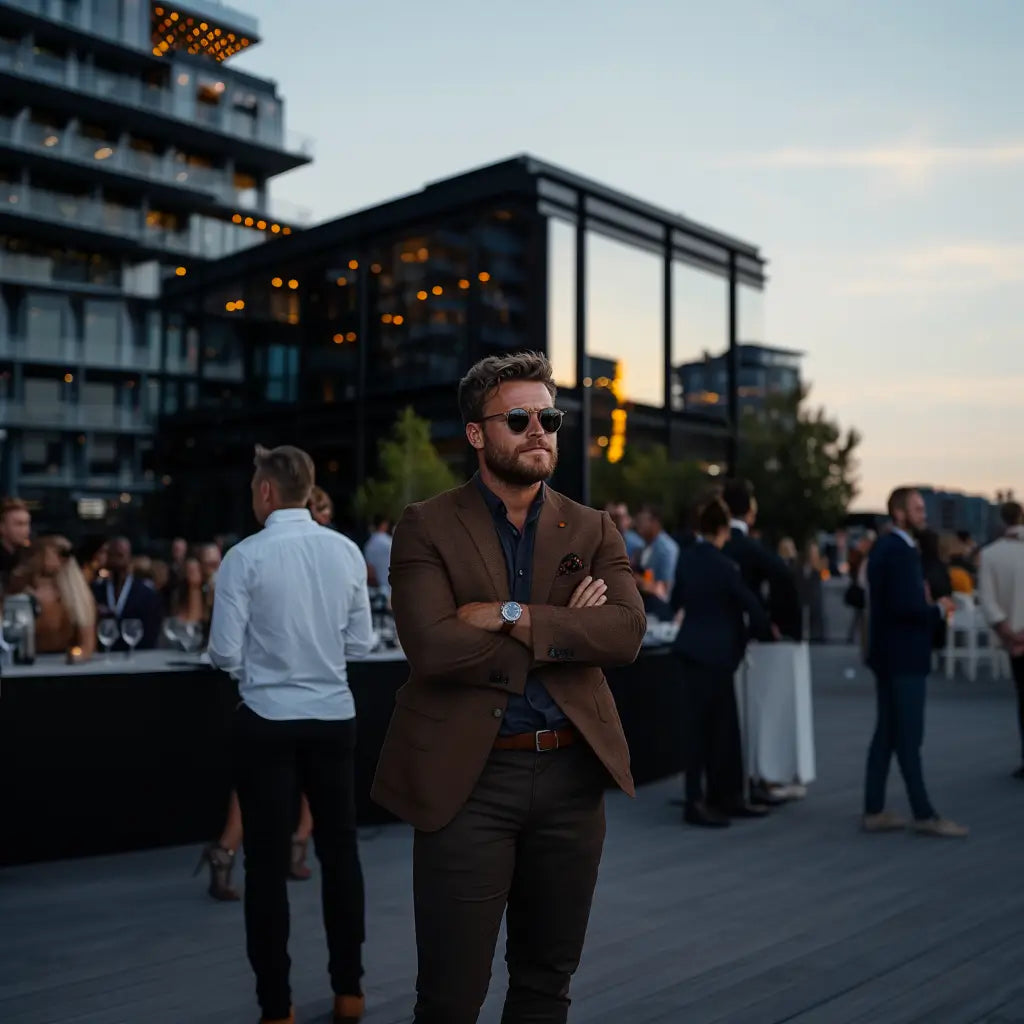 Sind dunkelbraune Herrenanzüge professionell?