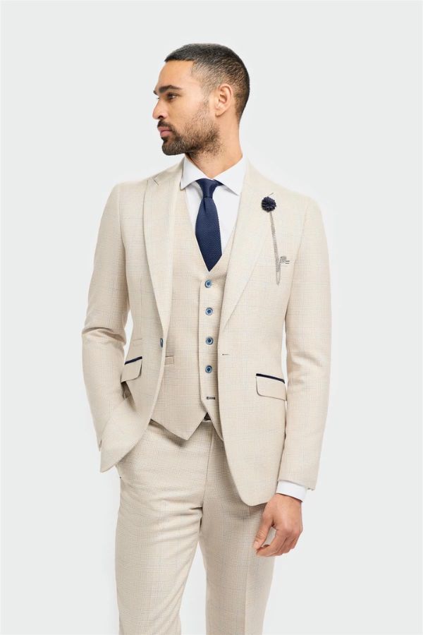 Beige Sakko für Herren