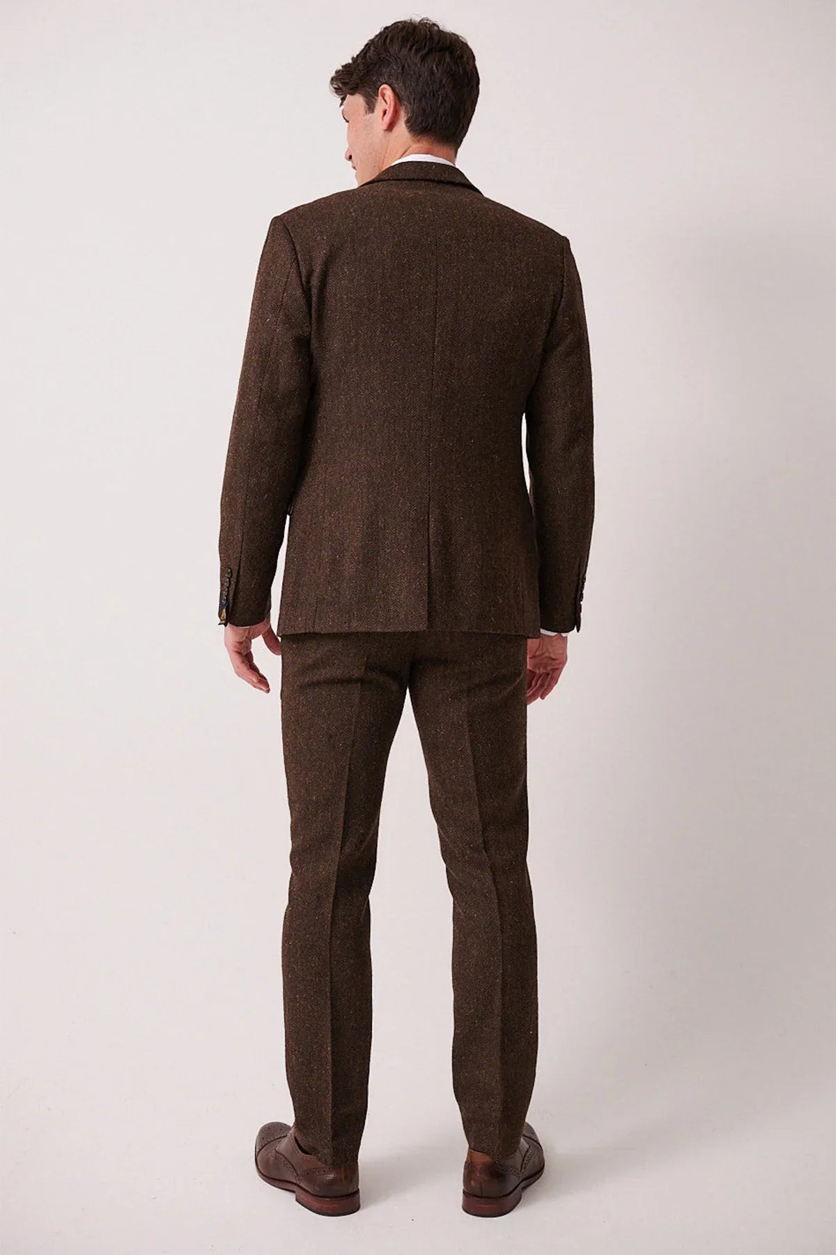 3-Teilig Herren Anzug Tweed Dean Brown - Marc Darcy