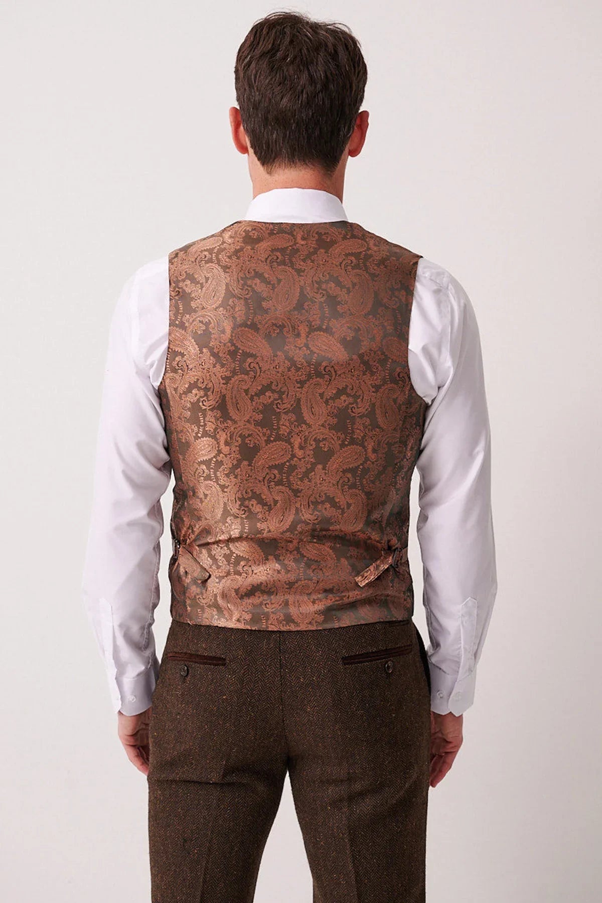3-Teilig Herren Anzug Tweed Dean Brown - Marc Darcy