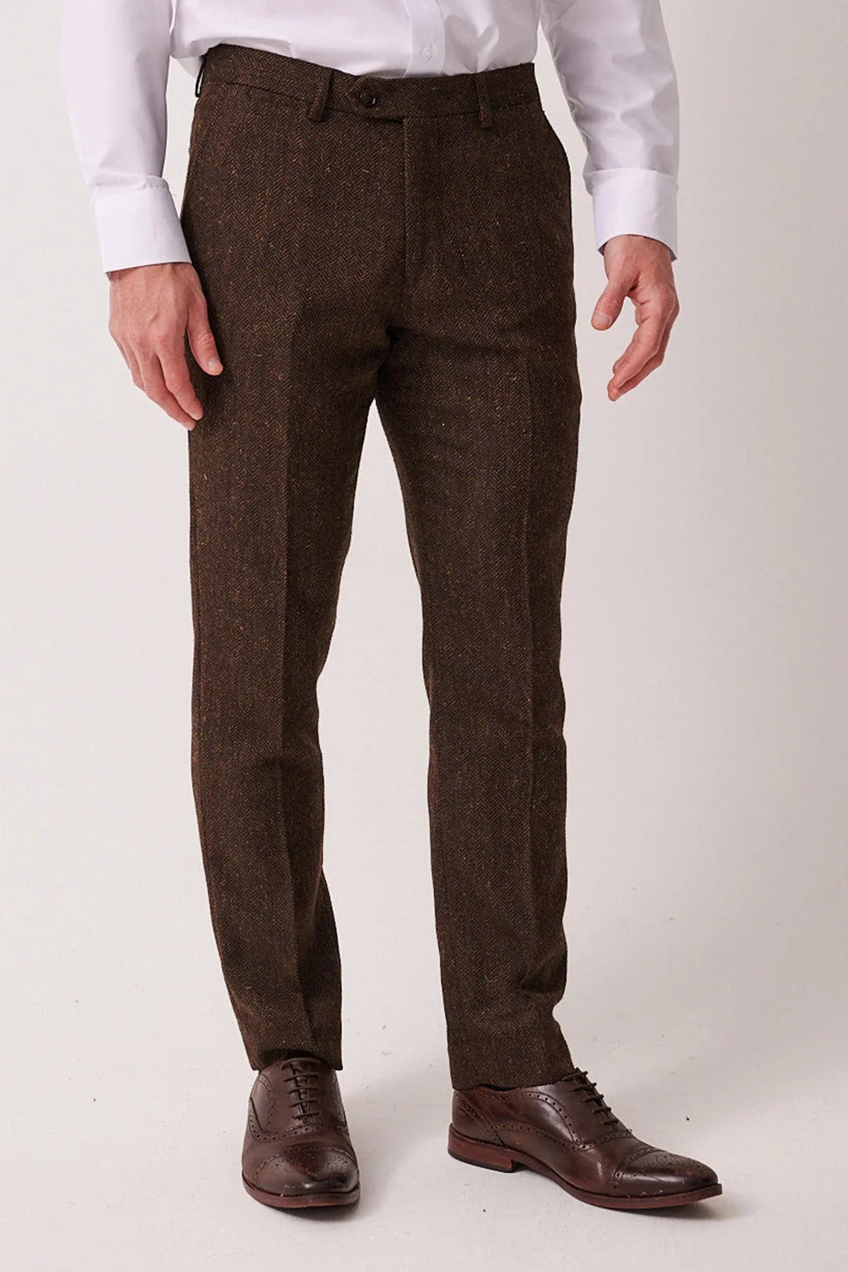 3-Teilig Herren Anzug Tweed Dean Brown - Marc Darcy