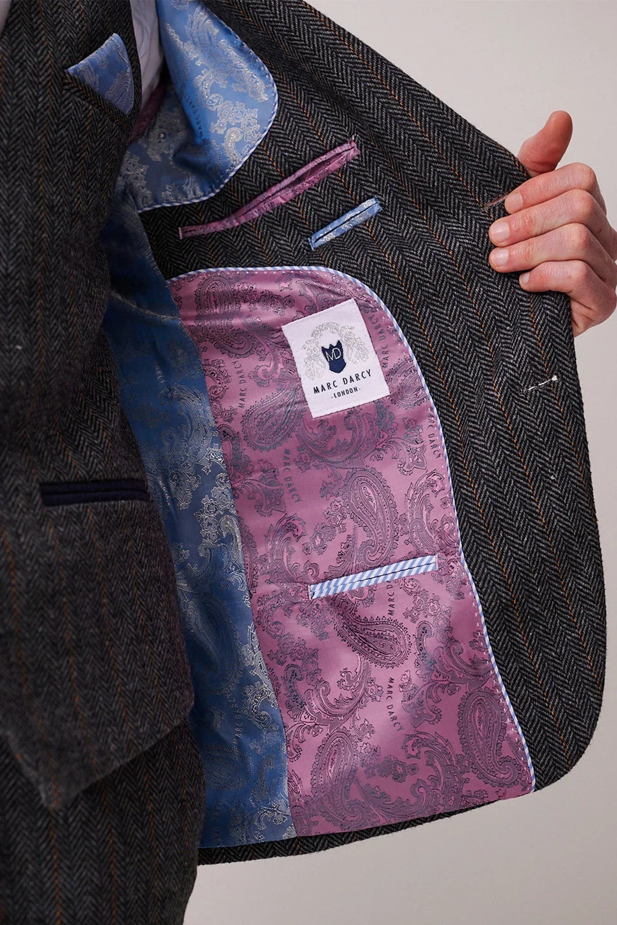 Marc Darcy - Colbert Dominic Blue Grey Tweed