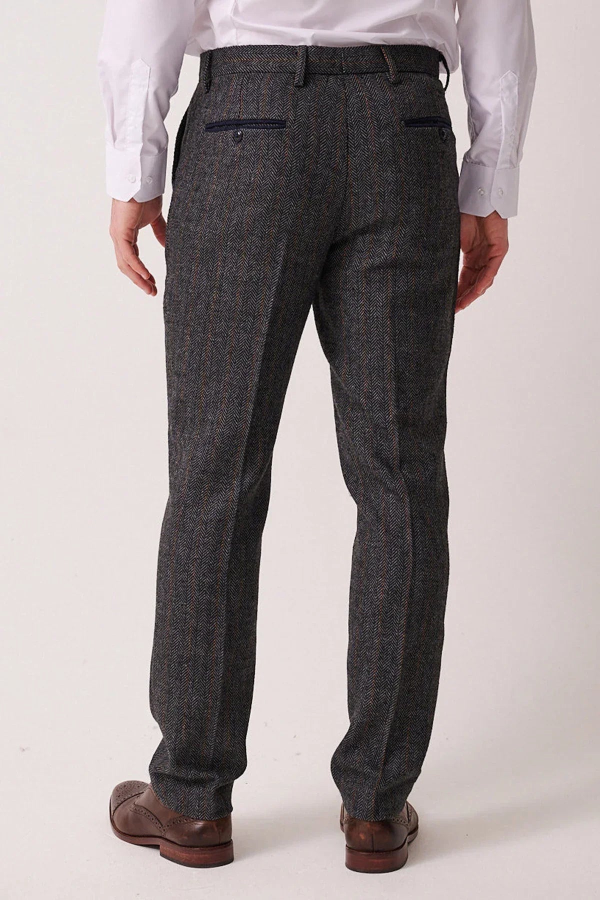 Marc Darcy - Hose Dominic Blue Grey Tweed