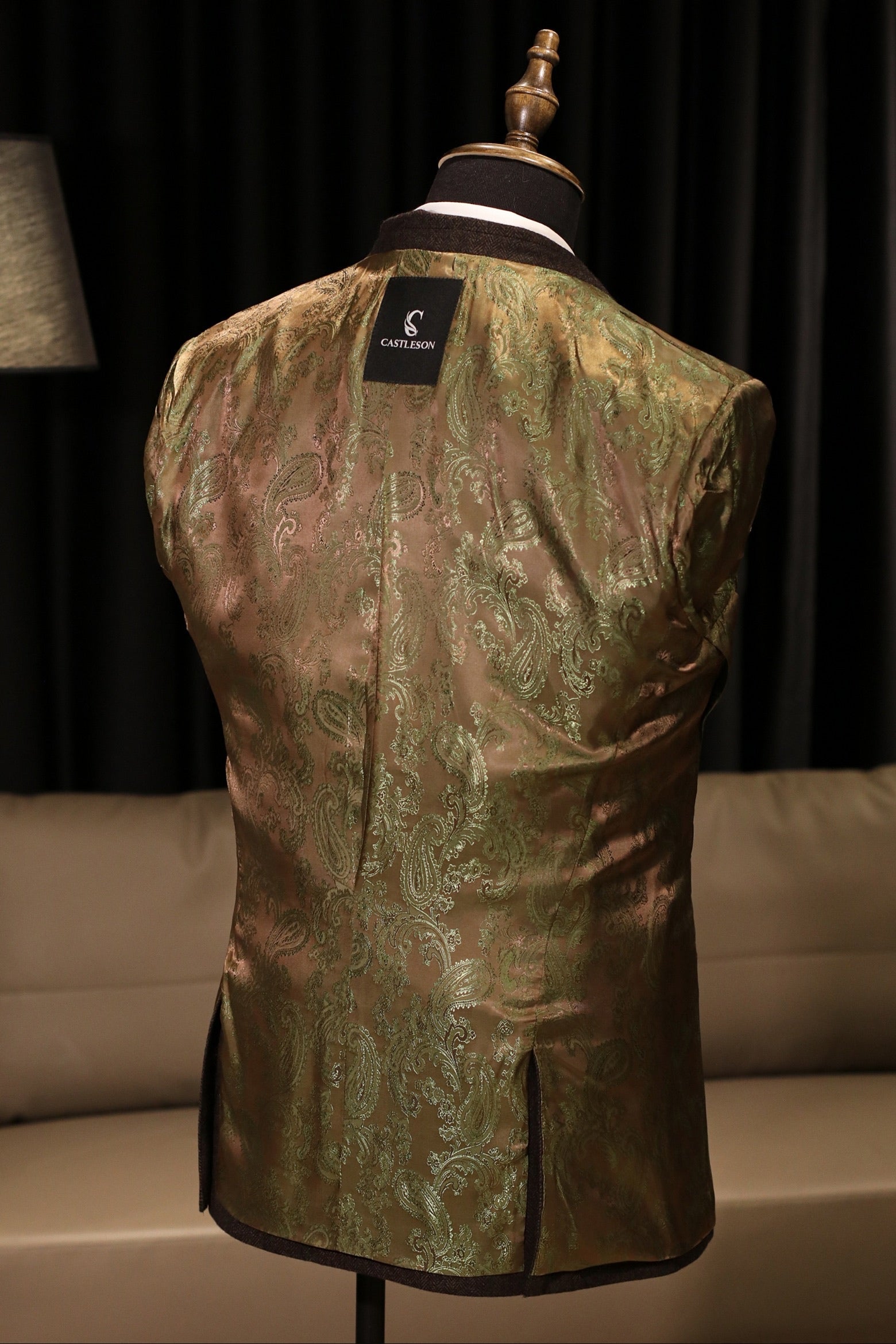 CASTLESON Chief Brown – Driedelig pak donkerbruin tweed 13