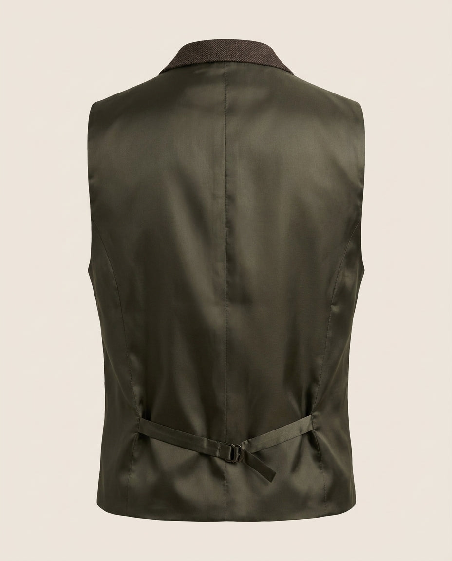 CASTLESON Chief – Gilet Bruin Heren — achterkant