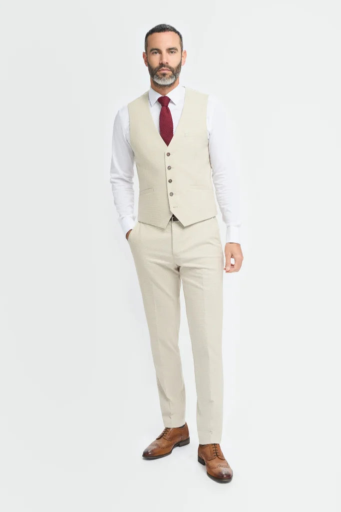 3-teiliges Herrenkostüm - Cavani Hampton Beige