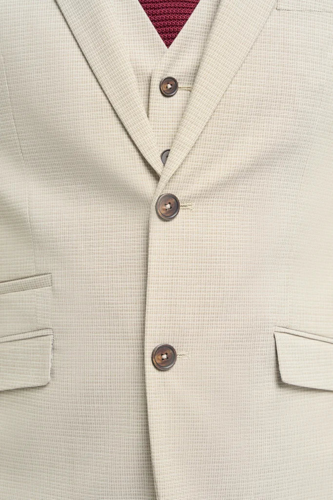 3-teiliges Herrenkostüm - Cavani Hampton Beige