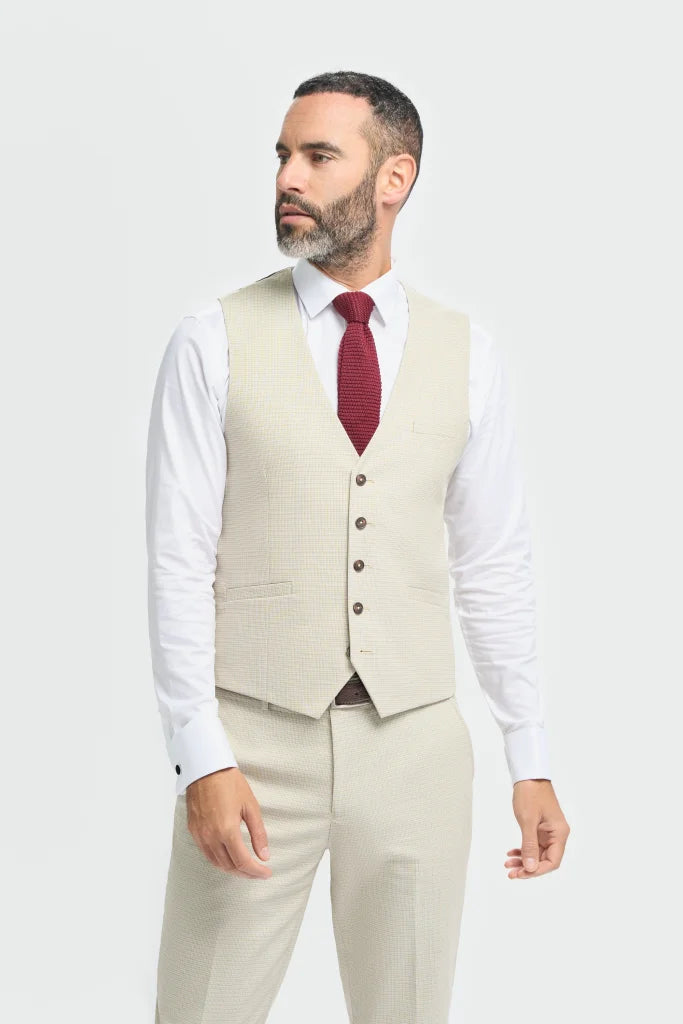 3-teiliges Herrenkostüm - Cavani Hampton Beige