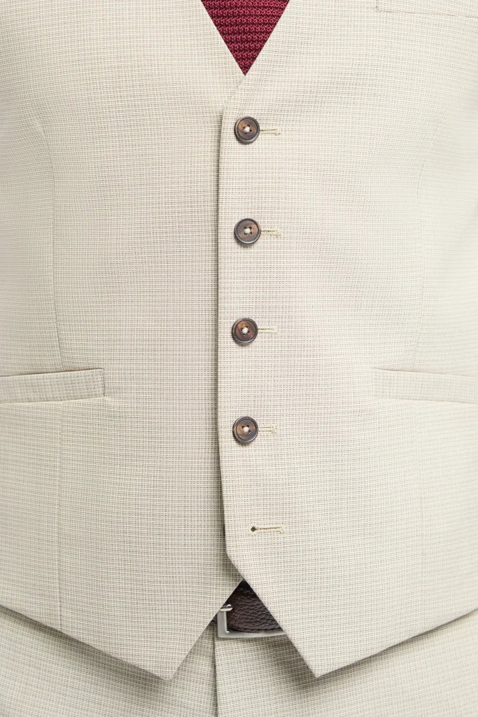 3-teiliges Herrenkostüm - Cavani Hampton Beige