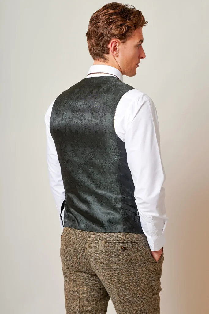 3-teiliges Tweed-Anzug – Marc Darcy Kris Tan - Dreiteiliger
