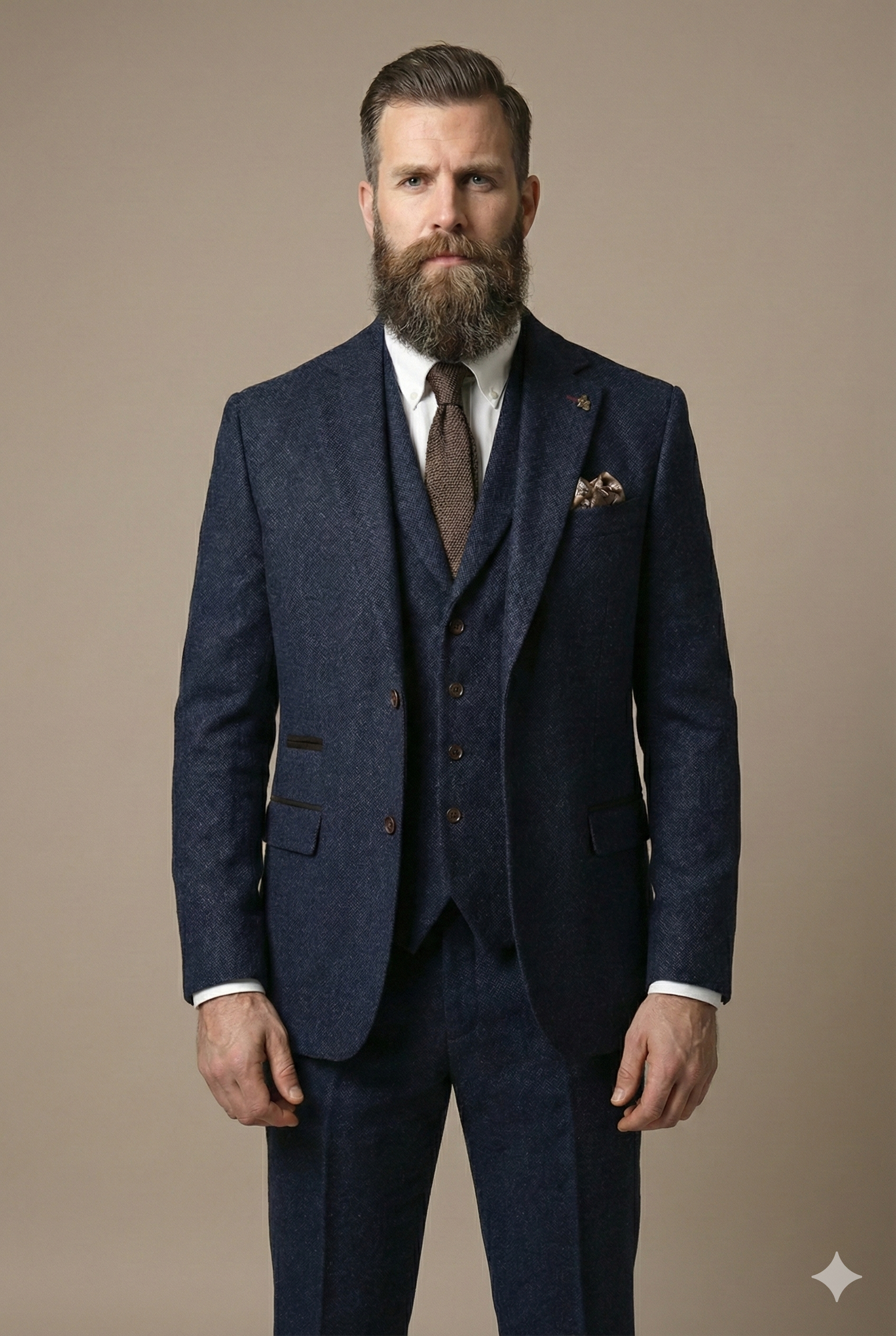 CASTLESON - Sakko Chief Navy Tweed