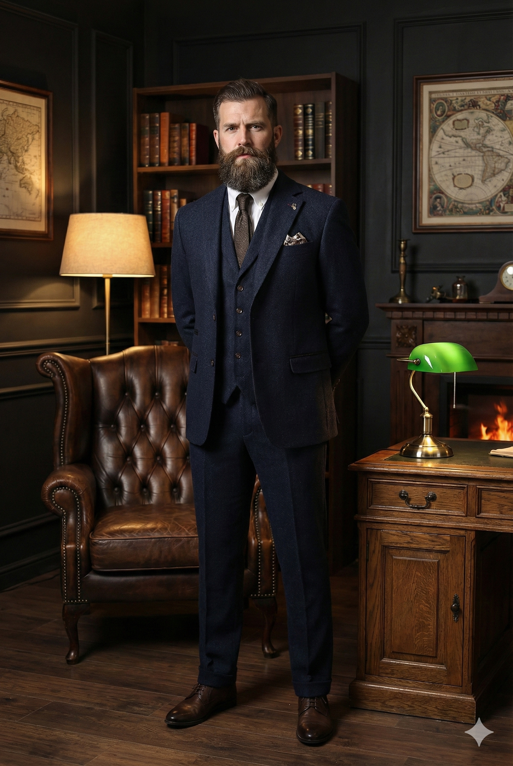 CASTLESON - Sakko Chief Navy Tweed
