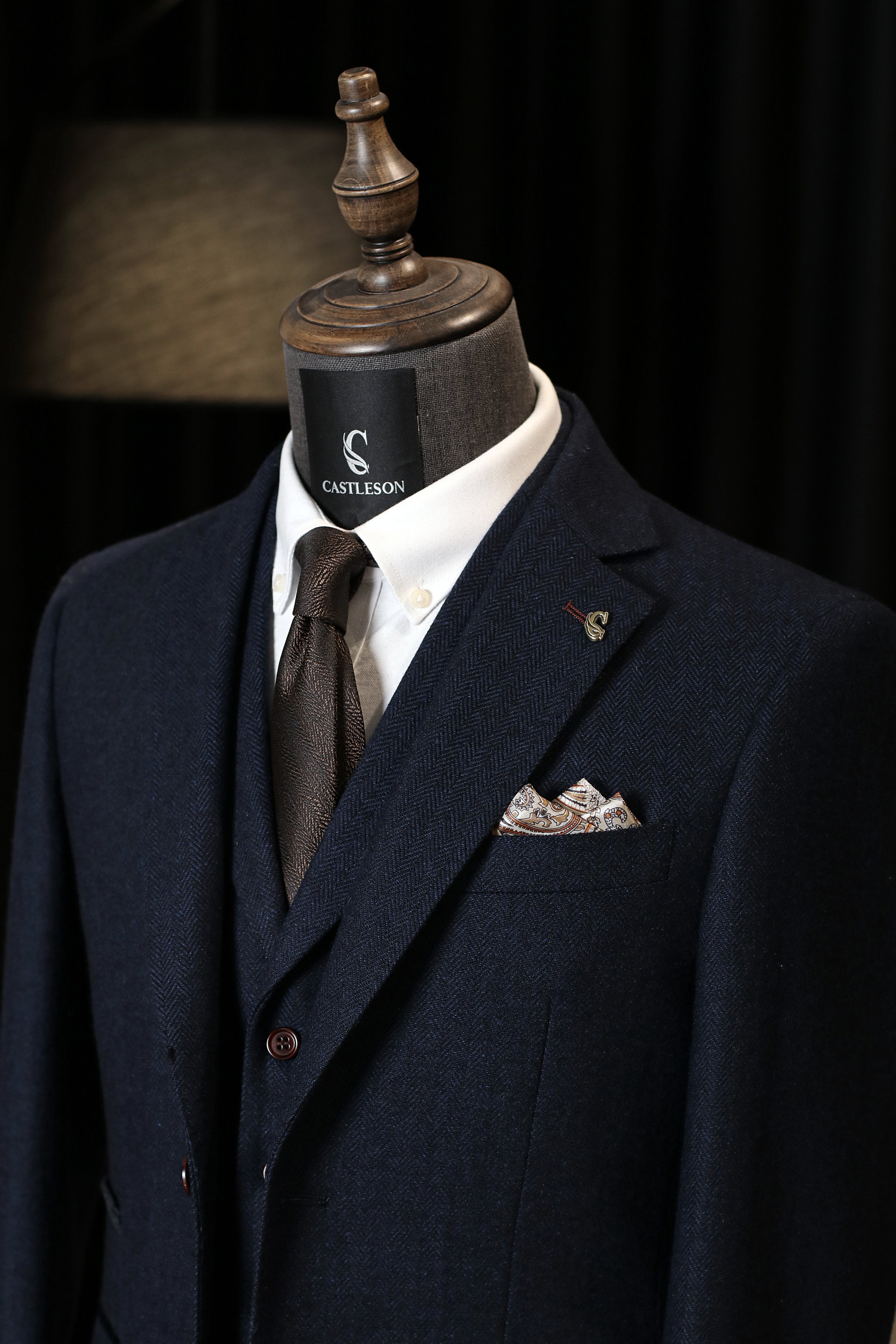 CASTLESON - Sakko Chief Navy Tweed