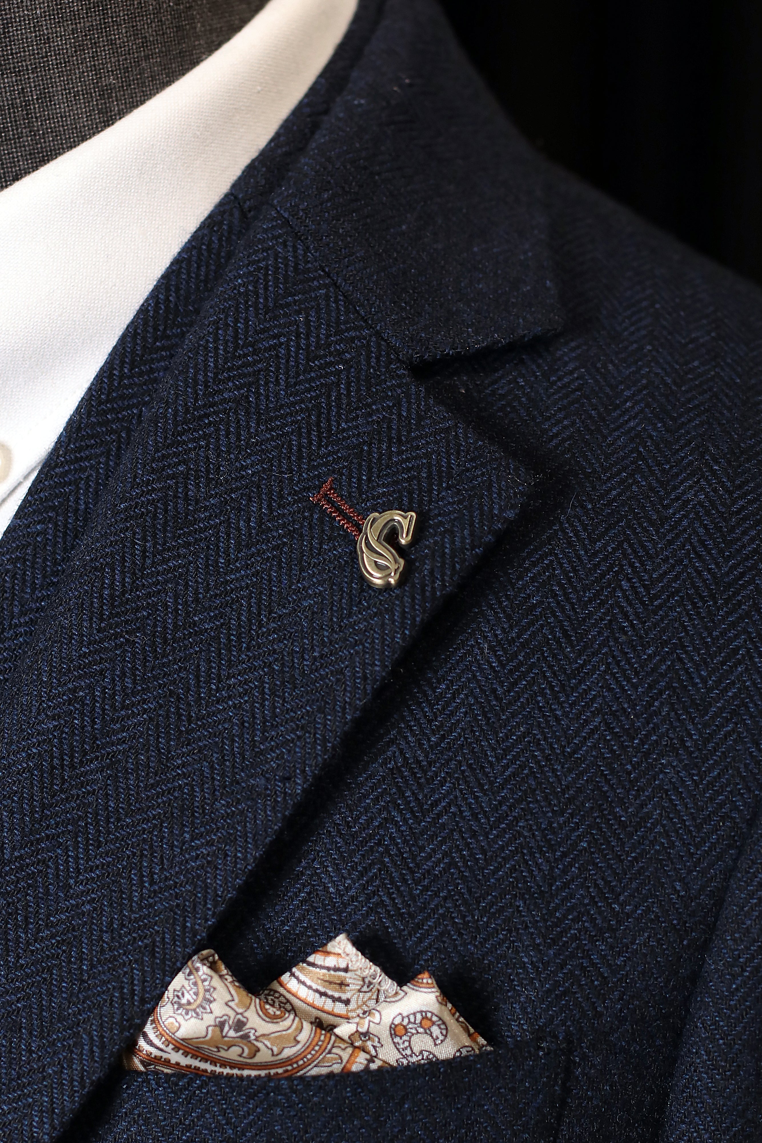 CASTLESON - Sakko Chief Navy Tweed