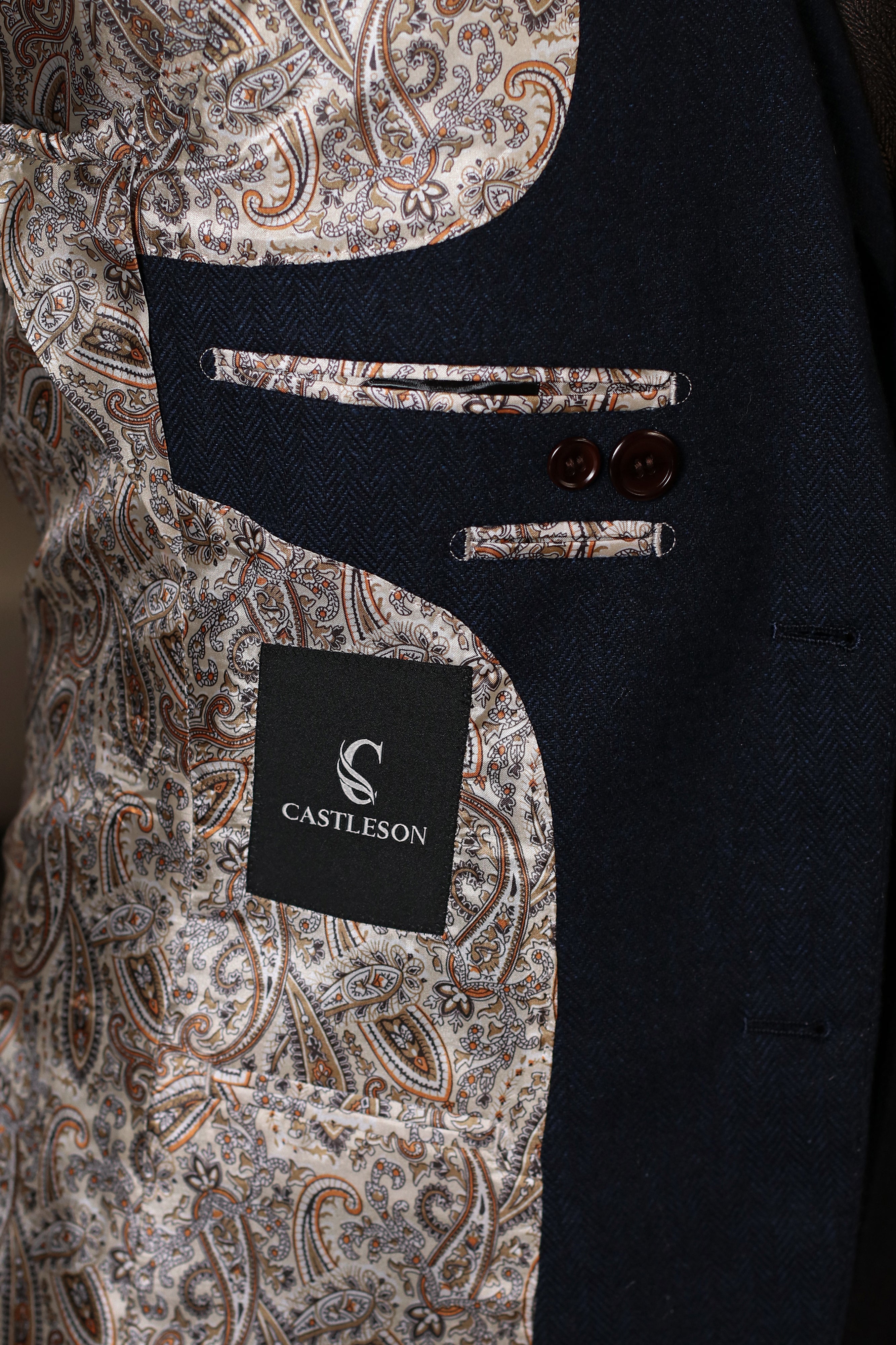 CASTLESON - Sakko Chief Navy Tweed