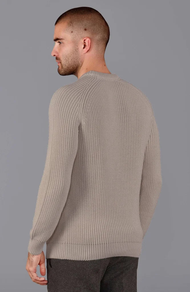 Baumwoll Fisherman Rippstrickpullover für Herren - Paul