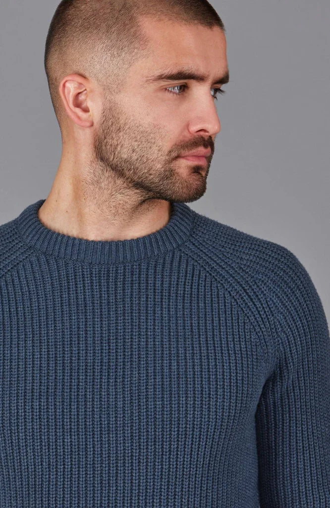 Baumwoll Fisherman Rippstrickpullover für Herren - Paul