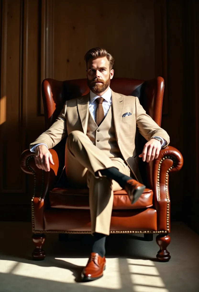 CASTLESON Major Herrenanzug Beige