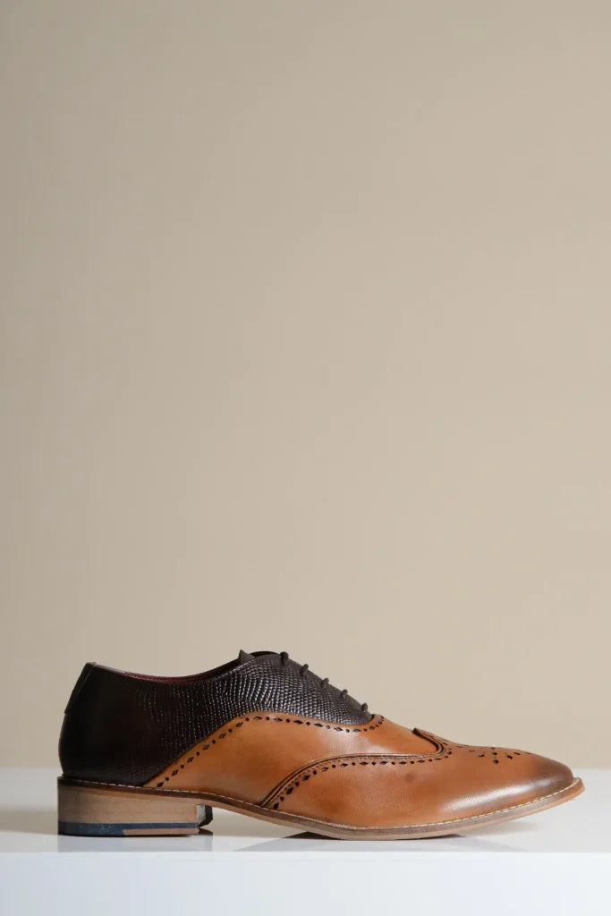 Braune Lederschuhe Marc Darcy Ryan - Wingtip Brogue