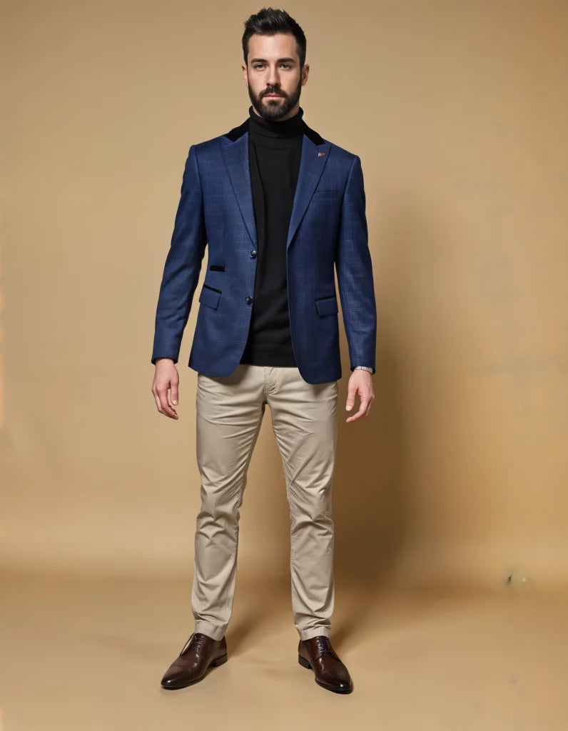 Business Casual Outfit: Sharp Blue Mix & Match - casual