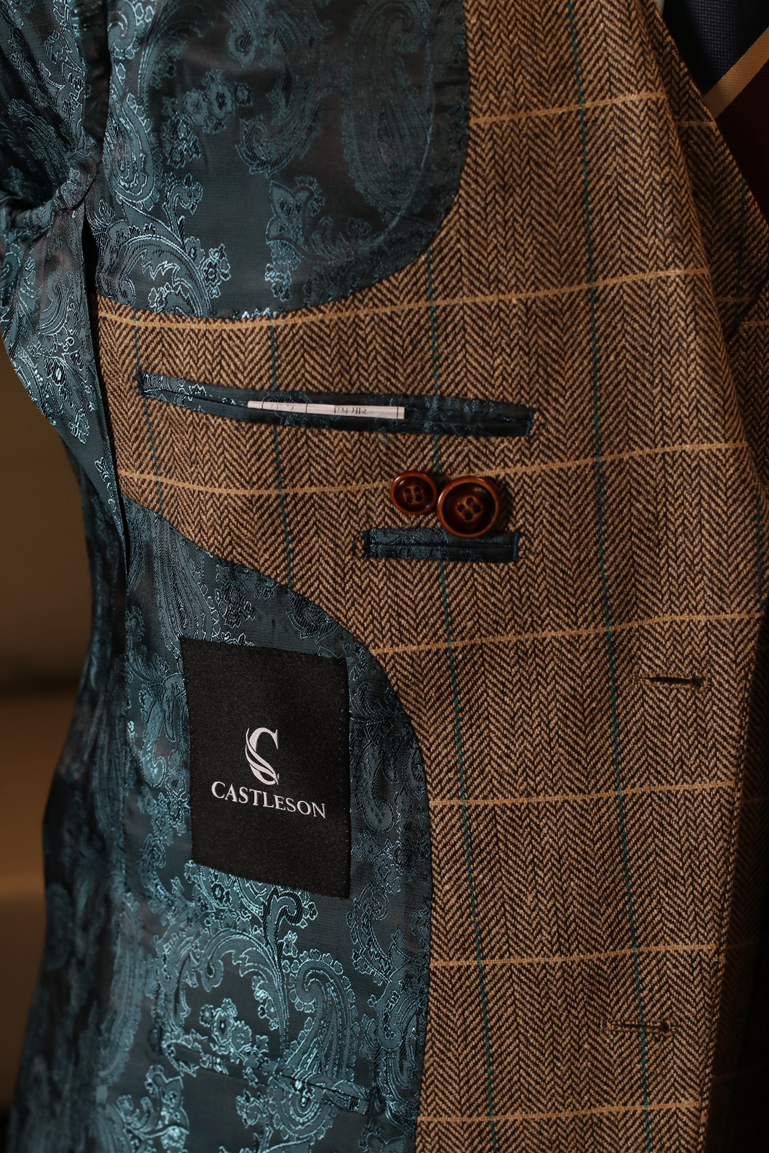 CASTLESON Baron - Dreiteiliger Herrenanzug Braun