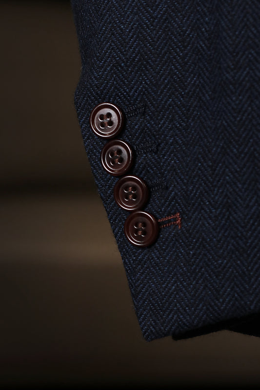 CASTLESON Chief - Herrenanzug marineblauer Tweed