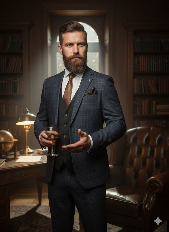 CASTLESON Phantom – Dreiteiliger Herrenanzug Grau Mix &