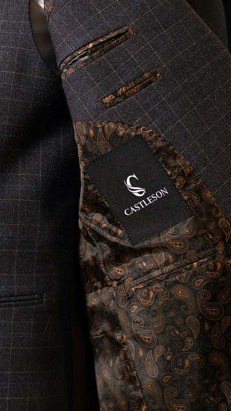 CASTLESON Phantom – Dreiteiliger Herrenanzug Grau Mix &