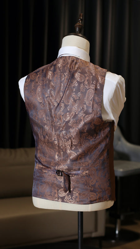 CASTLESON Phantom – Dreiteiliger Herrenanzug Navy/Tan Mix &