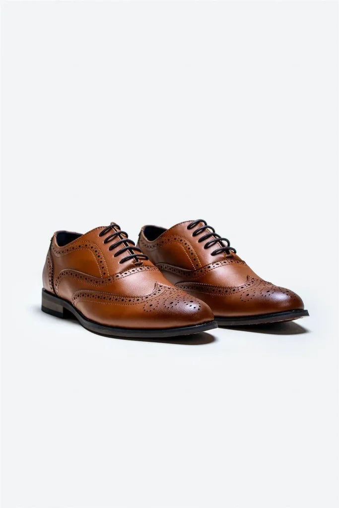 Cavani Clark Schuhe Hellbraun - Wingtip Brogue - schoenen