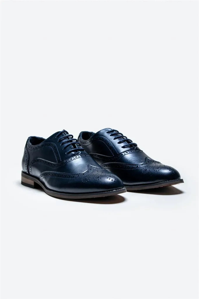 Cavani Clark Schuhe Navy - Wingtip Brogue - schoenen