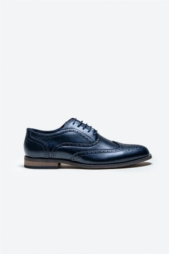 Cavani Clark Schuhe Navy - Wingtip Brogue