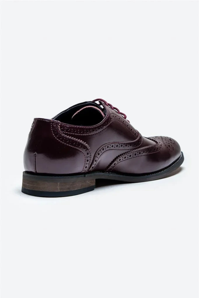 Cavani Clark Schuhe Weinrot - Wingtip Brogue - schoenen