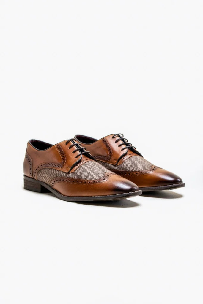 Cavani Faro Tweed Schuhe - Braun - schoenen