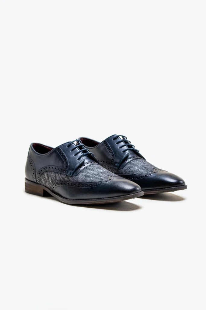 Cavani Faro Tweed Schuhe - Navy - schoenen