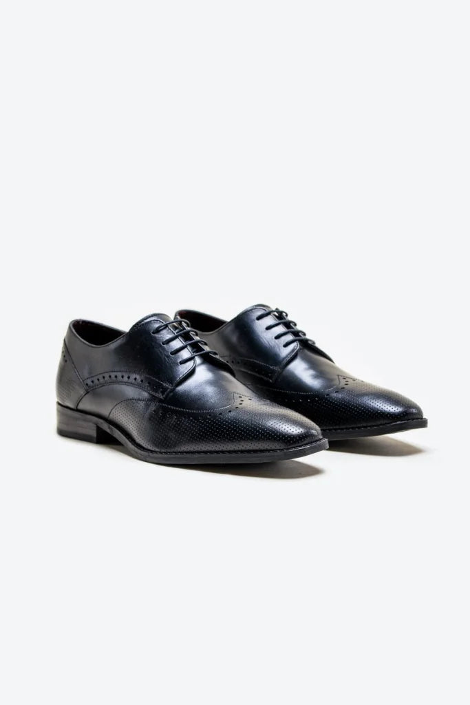 Cavani Lisbon Schuhe Schwarz - Wingtip Brogue - schoenen