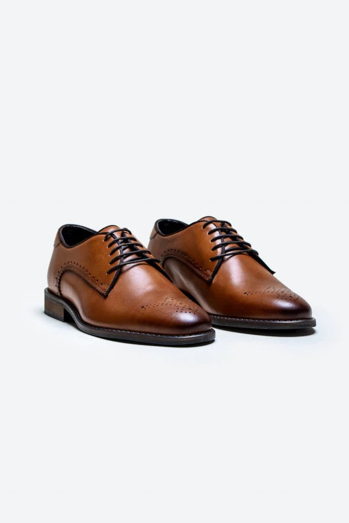 Cavani Madrid Schuhe Tan - Wingtip Brogue - schoenen